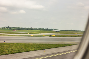 The plane is taking off