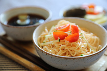 Cold noodles japanese food style