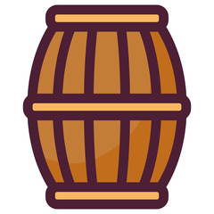beer wooden barrel icon