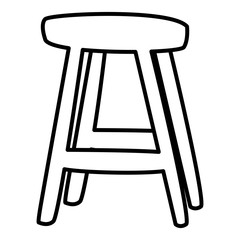 wooden chair isolated icon