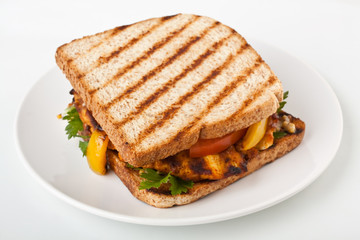 grilled chicken sandwich on a plate