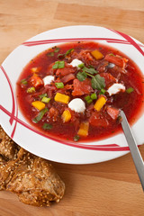 vegetable red-beet soup