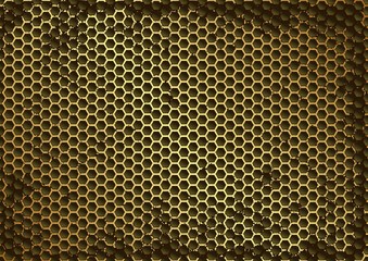 grunge metal grate, golden texture