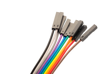 colour cable bus isolated on white