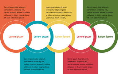 Many color Infographic design in illustrator for meeting
