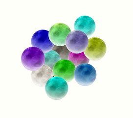 abstract background with colorful balls