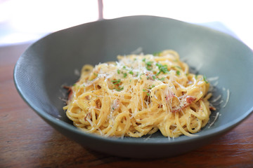 Spaghetti Carbonara , italian food cuisine