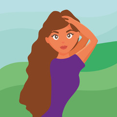 beautiful and sensual woman character