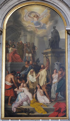 Martyrdom of the Saints of Aquileia by Ludovico Lipparini, altarpiece in the church Sant'Antonio...