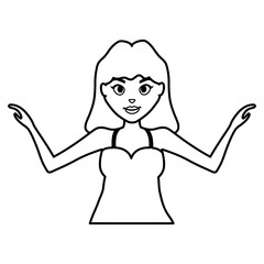 beautiful and sensual woman character