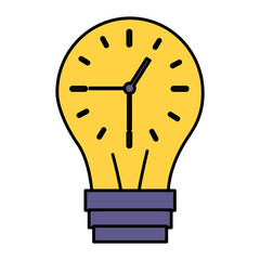 clock inside bulb time creativity