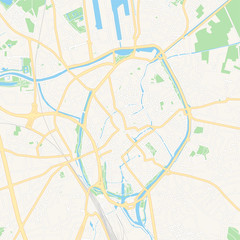 Obraz premium Mapa do wydrukowania Brugia, Belgia