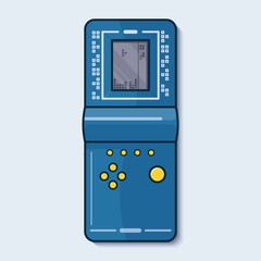 Retro game machine. Vector illustration.