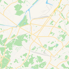 Naklejka premium La Louviere, Belgium printable map
