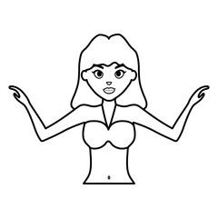 beautiful and sensual woman character