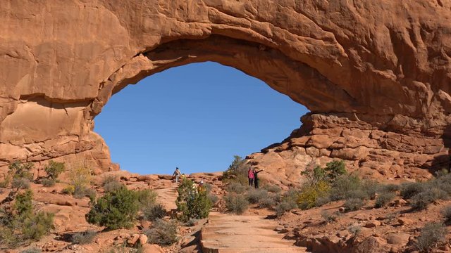 Arches National Park North Window Arch Time Lapse Utah USA