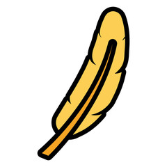 feather exotic isolated icon