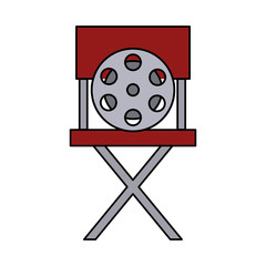 movie director chair isolated icon
