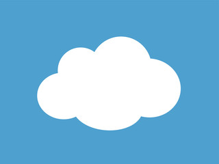 Cute Cloud Shape. Vector Icon.