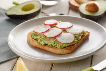 Toast with mashed avocado
