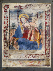 Madonna with Child, fresco in the church of San Pietro Martire in Verona, Italy