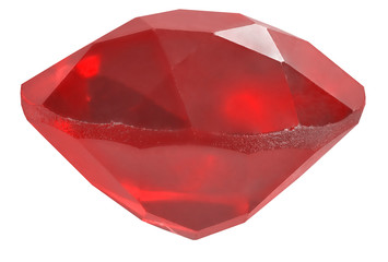 Fototapeta na wymiar dark ruby gem isolated on white