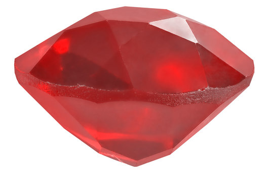 dark ruby gem isolated on white