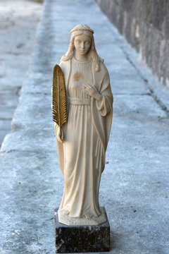 Saint Vincenca statue, Church of All Saints in Blato, Korcula island, Croatia