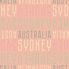 Sydney, Australia seamless pattern