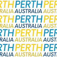 Perth, Australia seamless pattern