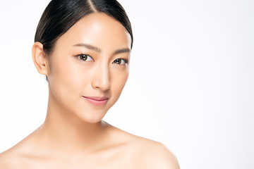 Obraz premium Beautiful Young asian Woman with Clean Fresh Skin