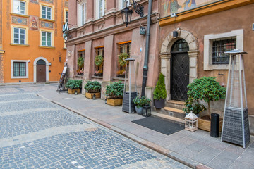 Square in Old Town of Warsaw, Poland