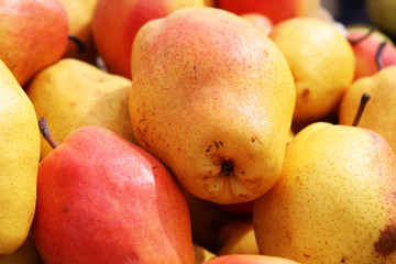 Fresh pears harvest for food textures
