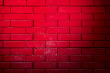 Fototapeta na wymiar Red brick wall as abstract background