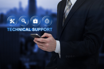 Technical Support Customer Service Business Technology Internet Concept.