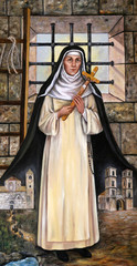Blessed Osanna of Cattaro, altarpiece in the Monastery Church of Angel Guardian in Korcula, Korcula...