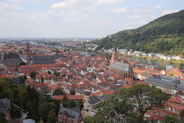 Fototapeta na wymiar View from heidelberg