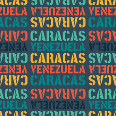caracas, venezuela seamless pattern