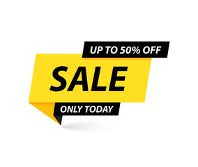 Sale tag. Special offer, big sale, discount, best price, mega sale banner. Shop or online shopping. Sticker, badge, coupon, store. Vector Illustration.