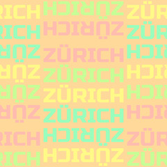 Zurich, Switzerland seamless pattern