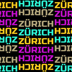 Zurich, Switzerland seamless pattern