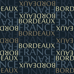 Fototapeta na wymiar Bordeaux, France seamless pattern