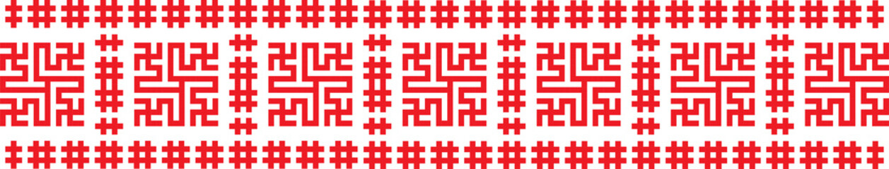 Obraz premium Traditional Romanian folk art knitted embroidery pattern