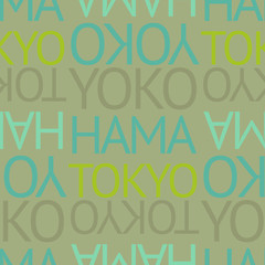 yokohama, tokyo japan seamless pattern