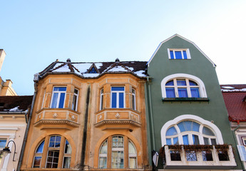 colorful facades of buildings