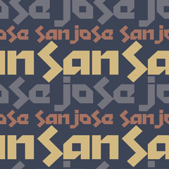 San Jose, USA seamless pattern