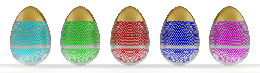 Ostereier, Ostern, Eier, bunt, nebeneinander