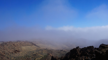 landscape with mountains and clouds