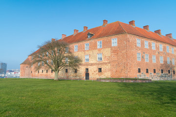 Fototapeta na wymiar Sonderborg Castle in Sonderborg, Denmark on the island of Als in South Jutland.