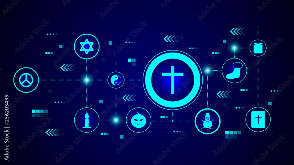 Poster cross of the cross icon. from web set